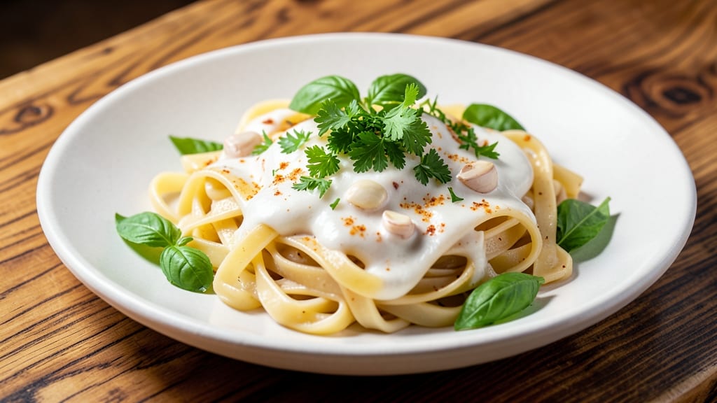 Authentic Italian White Sauce Pasta Recipe: Al Dente Noodles in Creamy Garlic-Herb Bliss