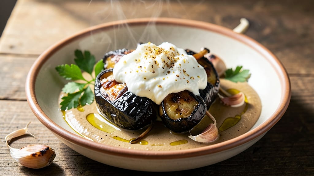 Basbaas Sauce Recipe: Roasted Eggplant Creaminess With Tahini Depth