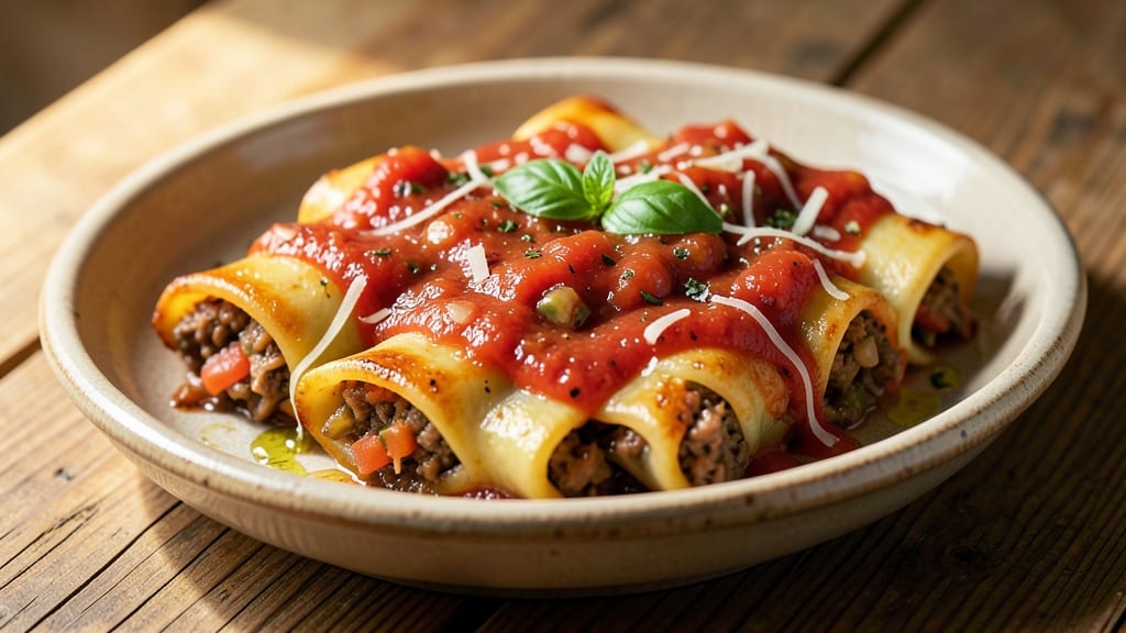 Authentic Italian Cannelloni Recipe With Meat and Tomato Sauce: Baked Pasta Layers That Rival Nonna's