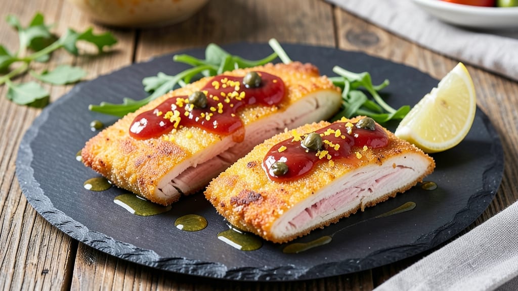 Crispy Lemon Chicken Cutlets With Salmoriglio Sauce Recipe: Zesty Herb Sauce That Elevates Every Bite