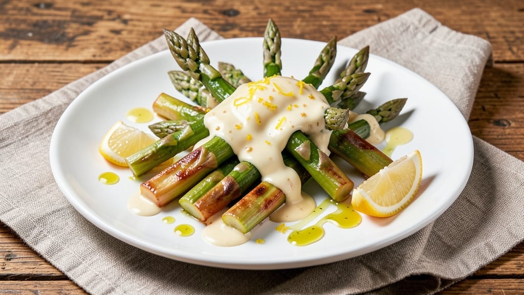 Asparagus with Lemon Butter Sauce Recipe: Bright Citrus Zing Over Crisp-Tender Stalks