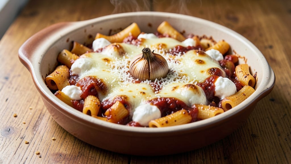 Baked Rigatoni Recipe with Jar Sauce: One-Pan Cheesy Crisp-Top Bites