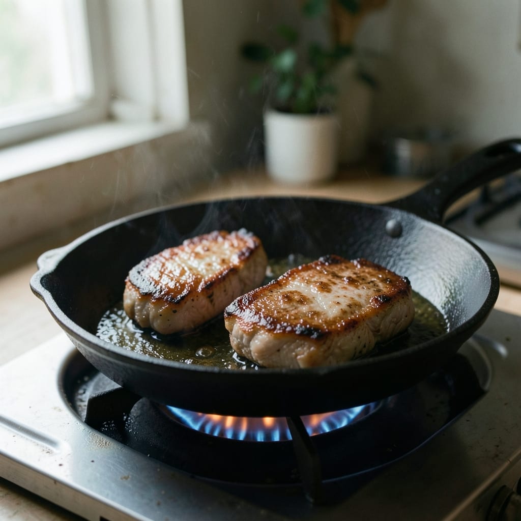 The first pass, in the pan