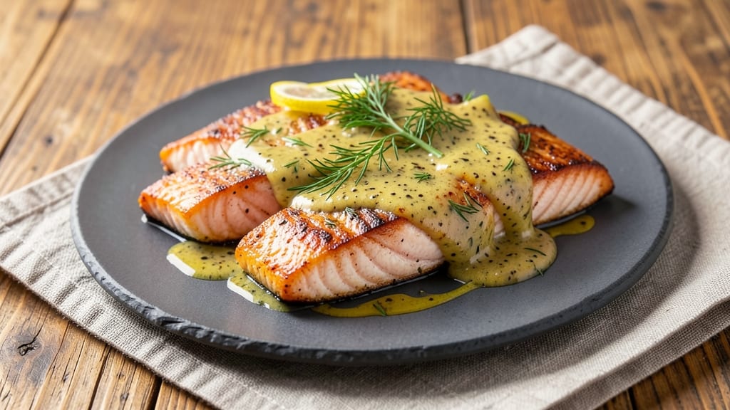 Baked Salmon With Mustard Dill Sauce Recipe: Bright Tangy Dill That Locks in Moisture