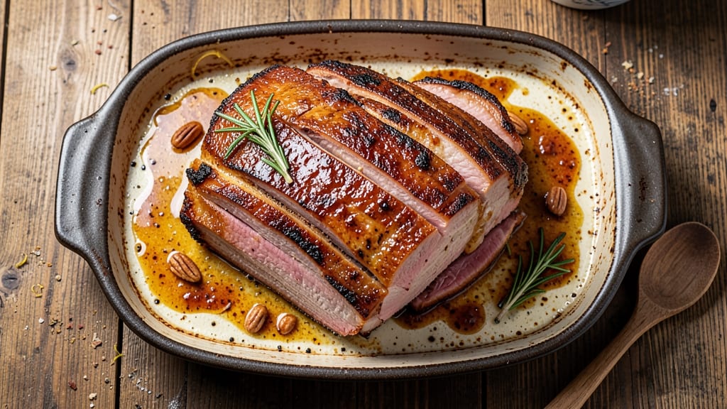 Baked Ham With Mustard Sauce Recipe: Glazed Sweetness and Savory Crisp in One Pan